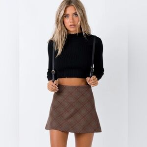 Princess Polly Mini Skirt - Brown